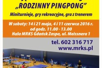 „Rodzinny pingpong” w soboty w hali MRKS