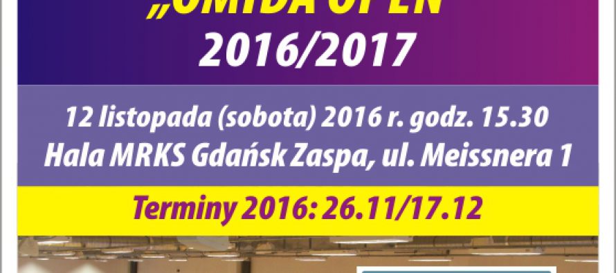 VI Turniej Tenisa Stołowego „OMIDA OPEN” – 12 listopada godz. 15.30 Hala MRKS Gdańsk