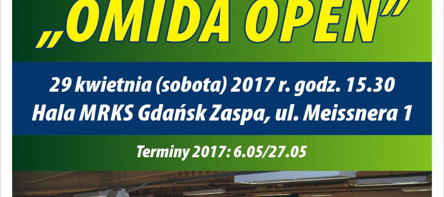 XIV Turniej Tenisa Stołowego dla Weteranów i Amatorów „OMIDA OPEN” 29 kwietnia (sobota) 2017 r. godz. 15.30 – Hala MRKS Gdańsk