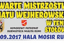 Otwarte Mistrzostwa Powiatu Wejherowskiego w tenisie stołowym – 24 września 2017 r. – Hala MOSiR Rumia