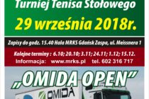 II Turniej „OMIDA OPEN” dla amatorów i weteranów – 29 września/sobota/ 2018 r. godz. 15.40 -Hala MRKS Gdańsk