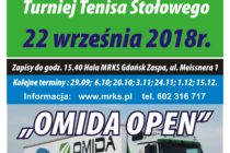 III EDYCJA TURNIEJU „OMIDA OPEN” – pierwszy turniej 22 września (sobota) 2018 r. hala MRKS Gdańsk – zapisy do 15.40