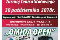 IV Turniej Tenisa Stołowego „OMIDA OPEN” dla amatorów i weteranów – Hala MRKS Gdańsk – 20 października 2018 r. godz. 15.40