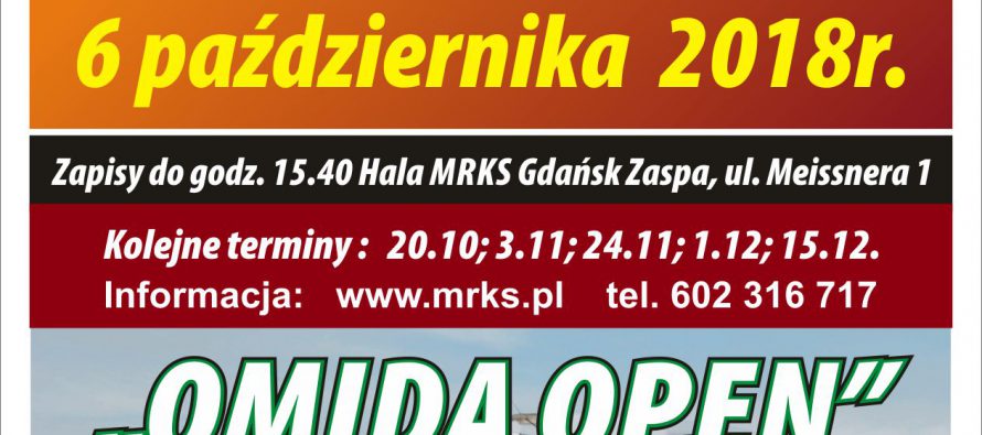 III Turniej Tenisa Stołowego „OMIDA OPEN” 6 października 2018 r. godz. 15.40 Hala MRKS Gdańsk