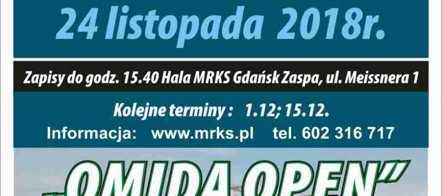 VI Turniej Tenisa Stołowego „OMIDA OPEN” dla amatorów i weteranów – 24 listopada 2018 r. /zapisy do 15.40/ hala MRKS Gdańsk ul. Meissnera 1