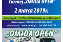 XII „OMIDA OPEN” – turnieje dla amatorów i weteranów – 2 marca 2019 r. Hala MRKS Gdańsk ul. Meissnera 1 – zapisy do 15.40