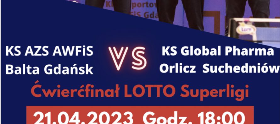 Ćwiećfinał LOTTO Superligi  – 21 kwietnia 2023 r. – godz. 18.00 – Balta Arena