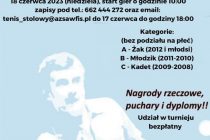 XVIII Turniej Tenisa Stołowego ” DZIECI ANDRZEJOWI GRUBBIE” – 18 czerwca (niedziela) ,  godz.10.00, Gdańsk, ul. Czyżewskiego 30