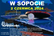 TENIS STOŁOWY NA MOLO W SOPOCIE – 2 czerwca 2024 r. – od godz. 11.00  do 15.
