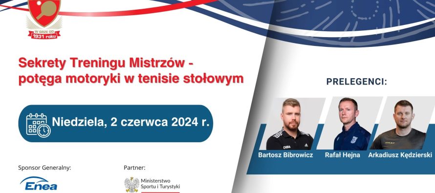 Motoryka w tenisie stołowym – 2 czerwca 2024 r. (niedziela); Grodzisk Mazowiecki