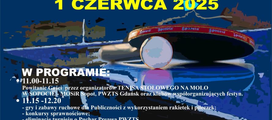 Tenis stołowy na molo w Sopocie – 1 czerwca 2025 r. od godz. 11.00