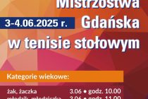 Otwarte Mistrzostwa Gdańska – kategorie: żak, młodzik, – 3 czerwca 2025 r.; weteran, amator – 4 czerwca; hala MRKS Gdańsk, ul. Meissnera 1