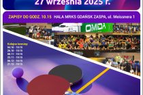 Startuje X edycja turniejów „OMIDA OPEN” – I Turniej dla Weteranów i Amatorów – 27 września 2025 r. zapisy do 10.15; Hala MRKS Gdańsk ul. Meissnera 1