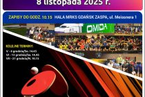 III i IV Turniej „OMIDA OPEN” dla Weteranów i Amatorów – 26 października i 8 listopada 2025 r. godz. 10. 00; Hala MRKS Gdańsk